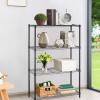 imageFDW 14quot D36quot W72quot H Wire Shelving Unit Metal Shelf with 5 Tier Adjustable Layer Rack Commercial Strong Steel for Restaurant Garage Pantry KitchenChromeBlack