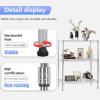 imageFDW 14quot D36quot W72quot H Wire Shelving Unit Metal Shelf with 5 Tier Adjustable Layer Rack Commercial Strong Steel for Restaurant Garage Pantry KitchenChromeChrome