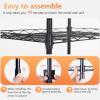 imageFDW 14quot D36quot W72quot H Wire Shelving Unit Metal Shelf with 5 Tier Adjustable Layer Rack Commercial Strong Steel for Restaurant Garage Pantry KitchenChromeBlack