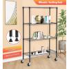 imageFDW 14quot D36quot W72quot H Wire Shelving Unit Metal Shelf with 5 Tier Adjustable Layer Rack Commercial Strong Steel for Restaurant Garage Pantry KitchenChromeBlack