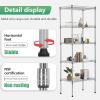 imageFDW 14quot D36quot W72quot H Wire Shelving Unit Metal Shelf with 5 Tier Adjustable Layer Rack Commercial Strong Steel for Restaurant Garage Pantry KitchenChromeChrome