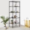 imageFDW 14quot D36quot W72quot H Wire Shelving Unit Metal Shelf with 5 Tier Adjustable Layer Rack Commercial Strong Steel for Restaurant Garage Pantry KitchenChromeBlack