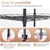 imageFDW 14quot D36quot W72quot H Wire Shelving Unit Metal Shelf with 5 Tier Adjustable Layer Rack Commercial Strong Steel for Restaurant Garage Pantry KitchenChromeBlack