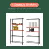 imageFDW 14quot D36quot W72quot H Wire Shelving Unit Metal Shelf with 5 Tier Adjustable Layer Rack Commercial Strong Steel for Restaurant Garage Pantry KitchenChromeBlack
