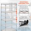 imageFDW 14quot D36quot W72quot H Wire Shelving Unit Metal Shelf with 5 Tier Adjustable Layer Rack Commercial Strong Steel for Restaurant Garage Pantry KitchenChromeChrome