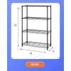 imageFDW 14quot D36quot W72quot H Wire Shelving Unit Metal Shelf with 5 Tier Adjustable Layer Rack Commercial Strong Steel for Restaurant Garage Pantry KitchenChromeBlack
