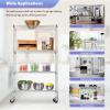 imageFDW 14quot D36quot W72quot H Wire Shelving Unit Metal Shelf with 5 Tier Adjustable Layer Rack Commercial Strong Steel for Restaurant Garage Pantry KitchenChromeChrome