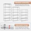 imageFDW 14quot D36quot W72quot H Wire Shelving Unit Metal Shelf with 5 Tier Adjustable Layer Rack Commercial Strong Steel for Restaurant Garage Pantry KitchenChromeChrome