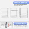 imageFDW 14quot D36quot W72quot H Wire Shelving Unit Metal Shelf with 5 Tier Adjustable Layer Rack Commercial Strong Steel for Restaurant Garage Pantry KitchenChromeChrome