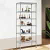 imageFDW 14quot D36quot W72quot H Wire Shelving Unit Metal Shelf with 5 Tier Adjustable Layer Rack Commercial Strong Steel for Restaurant Garage Pantry KitchenChromeChrome