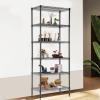 imageFDW 14quot D36quot W72quot H Wire Shelving Unit Metal Shelf with 5 Tier Adjustable Layer Rack Commercial Strong Steel for Restaurant Garage Pantry KitchenChromeBlack