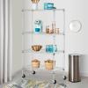 imageFDW 14quot D36quot W72quot H Wire Shelving Unit Metal Shelf with 5 Tier Adjustable Layer Rack Commercial Strong Steel for Restaurant Garage Pantry KitchenChromeChrome