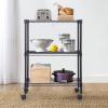 imageFDW 14quot D36quot W72quot H Wire Shelving Unit Metal Shelf with 5 Tier Adjustable Layer Rack Commercial Strong Steel for Restaurant Garage Pantry KitchenChromeBlack