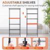 imageFDW 14quot D36quot W72quot H Wire Shelving Unit Metal Shelf with 5 Tier Adjustable Layer Rack Commercial Strong Steel for Restaurant Garage Pantry KitchenChromeBlack