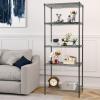 imageFDW 14quot D36quot W72quot H Wire Shelving Unit Metal Shelf with 5 Tier Adjustable Layer Rack Commercial Strong Steel for Restaurant Garage Pantry KitchenChromeBlack