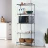imageFDW 14quot D36quot W72quot H Wire Shelving Unit Metal Shelf with 5 Tier Adjustable Layer Rack Commercial Strong Steel for Restaurant Garage Pantry KitchenChromeBlack