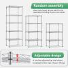 imageFDW 14quot D36quot W72quot H Wire Shelving Unit Metal Shelf with 5 Tier Adjustable Layer Rack Commercial Strong Steel for Restaurant Garage Pantry KitchenChromeChrome