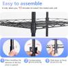 imageFDW 14quot D36quot W72quot H Wire Shelving Unit Metal Shelf with 5 Tier Adjustable Layer Rack Commercial Strong Steel for Restaurant Garage Pantry KitchenChromeBlack