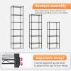 imageFDW 14quot D36quot W72quot H Wire Shelving Unit Metal Shelf with 5 Tier Adjustable Layer Rack Commercial Strong Steel for Restaurant Garage Pantry KitchenChromeBlack