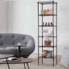 imageFDW 14quot D36quot W72quot H Wire Shelving Unit Metal Shelf with 5 Tier Adjustable Layer Rack Commercial Strong Steel for Restaurant Garage Pantry KitchenChromeBlack