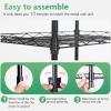 imageFDW 14quot D36quot W72quot H Wire Shelving Unit Metal Shelf with 5 Tier Adjustable Layer Rack Commercial Strong Steel for Restaurant Garage Pantry KitchenChromeBlack