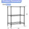 imageFDW 14quot D36quot W72quot H Wire Shelving Unit Metal Shelf with 5 Tier Adjustable Layer Rack Commercial Strong Steel for Restaurant Garage Pantry KitchenChromeBlack