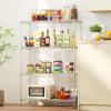 imageFDW 14quot D36quot W72quot H Wire Shelving Unit Metal Shelf with 5 Tier Adjustable Layer Rack Commercial Strong Steel for Restaurant Garage Pantry KitchenChromeChrome