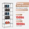 imageFDW 14quot D36quot W72quot H Wire Shelving Unit Metal Shelf with 5 Tier Adjustable Layer Rack Commercial Strong Steel for Restaurant Garage Pantry KitchenChromeChrome