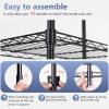 imageFDW 14quot D36quot W72quot H Wire Shelving Unit Metal Shelf with 5 Tier Adjustable Layer Rack Commercial Strong Steel for Restaurant Garage Pantry KitchenChromeBlack