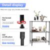 imageFDW 14quot D36quot W72quot H Wire Shelving Unit Metal Shelf with 5 Tier Adjustable Layer Rack Commercial Strong Steel for Restaurant Garage Pantry KitchenChromeBlack