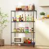 imageFDW 14quot D36quot W72quot H Wire Shelving Unit Metal Shelf with 5 Tier Adjustable Layer Rack Commercial Strong Steel for Restaurant Garage Pantry KitchenChromeBlack