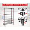 imageFDW 14quot D36quot W72quot H Wire Shelving Unit Metal Shelf with 5 Tier Adjustable Layer Rack Commercial Strong Steel for Restaurant Garage Pantry KitchenChromeBlack