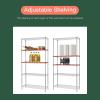 imageFDW 14quot D36quot W72quot H Wire Shelving Unit Metal Shelf with 5 Tier Adjustable Layer Rack Commercial Strong Steel for Restaurant Garage Pantry KitchenChromeChrome