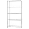 imageFDW 14quot D36quot W72quot H Wire Shelving Unit Metal Shelf with 5 Tier Adjustable Layer Rack Commercial Strong Steel for Restaurant Garage Pantry KitchenChromeChrome