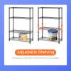 imageFDW 14quot D36quot W72quot H Wire Shelving Unit Metal Shelf with 5 Tier Adjustable Layer Rack Commercial Strong Steel for Restaurant Garage Pantry KitchenChromeBlack