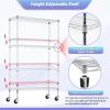 imageFDW 14quot D36quot W72quot H Wire Shelving Unit Metal Shelf with 5 Tier Adjustable Layer Rack Commercial Strong Steel for Restaurant Garage Pantry KitchenChromeChrome