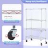 imageFDW 14quot D36quot W72quot H Wire Shelving Unit Metal Shelf with 5 Tier Adjustable Layer Rack Commercial Strong Steel for Restaurant Garage Pantry KitchenChromeChrome