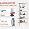 imageFDW 14quot D36quot W72quot H Wire Shelving Unit Metal Shelf with 5 Tier Adjustable Layer Rack Commercial Strong Steel for Restaurant Garage Pantry KitchenChromeChrome