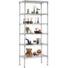 imageFDW 14quot D36quot W72quot H Wire Shelving Unit Metal Shelf with 5 Tier Adjustable Layer Rack Commercial Strong Steel for Restaurant Garage Pantry KitchenChromeChrome