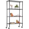 imageFDW 14quot D36quot W72quot H Wire Shelving Unit Metal Shelf with 5 Tier Adjustable Layer Rack Commercial Strong Steel for Restaurant Garage Pantry KitchenChromeBlack