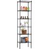 imageFDW 14quot D36quot W72quot H Wire Shelving Unit Metal Shelf with 5 Tier Adjustable Layer Rack Commercial Strong Steel for Restaurant Garage Pantry KitchenChromeBlack