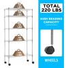 imageFDW 14quot D36quot W72quot H Wire Shelving Unit Metal Shelf with 5 Tier Adjustable Layer Rack Commercial Strong Steel for Restaurant Garage Pantry KitchenChromeChrome