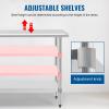 imageFDW 24 x 36 Inch Stainless Steel Table for Prep ampamp Work NSF Commercial Metal Table with Adjustable Foot Kitchen Work Table Scratch Resistent Commercial Work Table