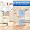 imageFDW 39 Inch Bird Cage Parakeet Cage with Play Top Rolling Stand ampamp Easy Clean PullOut Tray Roof Top Parrot Cage for for Finches Canaries Parakeets Cockatiels ampamp Other Small Birds Almond