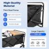 imageFDW 39L Collapsible Wagon Cart Heavy Duty Utility Folding Wagon for Outdoor Sports 330 LBS Weight Capacity Camping Garden and Shopping BlackBlack