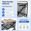imageFDW 39L Collapsible Wagon Cart Heavy Duty Utility Folding Wagon for Outdoor Sports 330 LBS Weight Capacity Camping Garden and Shopping BlackGray