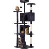 imageFDW Cat Tree 54in Cat Tower MultiLevel Durable Cat Scratching Post ampamp Cozy Fun Cat Jumping Platform Space Saving Cat Condo Pet Play House for Indoor CatsBeigeAshy