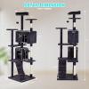 imageFDW Cat Tree 54in Cat Tower MultiLevel Durable Cat Scratching Post ampamp Cozy Fun Cat Jumping Platform Space Saving Cat Condo Pet Play House for Indoor CatsBeigeAshy