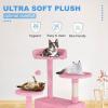 imageFDW Cat Tree 54in Cat Tower MultiLevel Durable Cat Scratching Post ampamp Cozy Fun Cat Jumping Platform Space Saving Cat Condo Pet Play House for Indoor CatsDark GrayPink