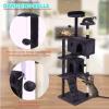 imageFDW Cat Tree 54in Cat Tower MultiLevel Durable Cat Scratching Post ampamp Cozy Fun Cat Jumping Platform Space Saving Cat Condo Pet Play House for Indoor CatsBeigeAshy